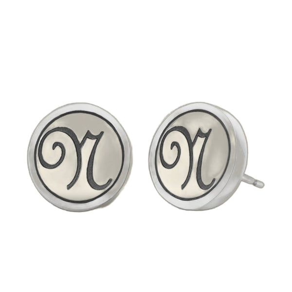 Initial N Earring