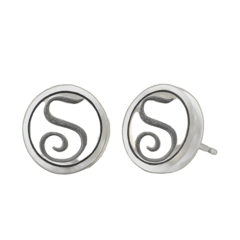 Initial S Earring