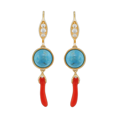 Pretty Little Things Coral Earrings