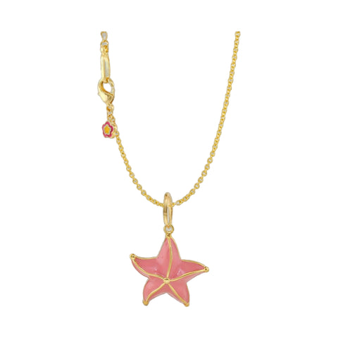 Eau Starfish Pendant — Petite Blush Necklace