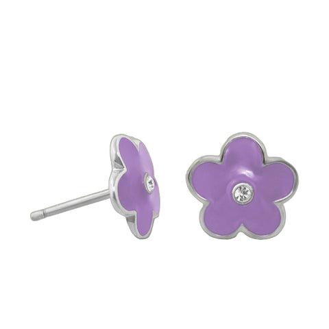 Flower Girl Daisy Earrings — Enamel Stud