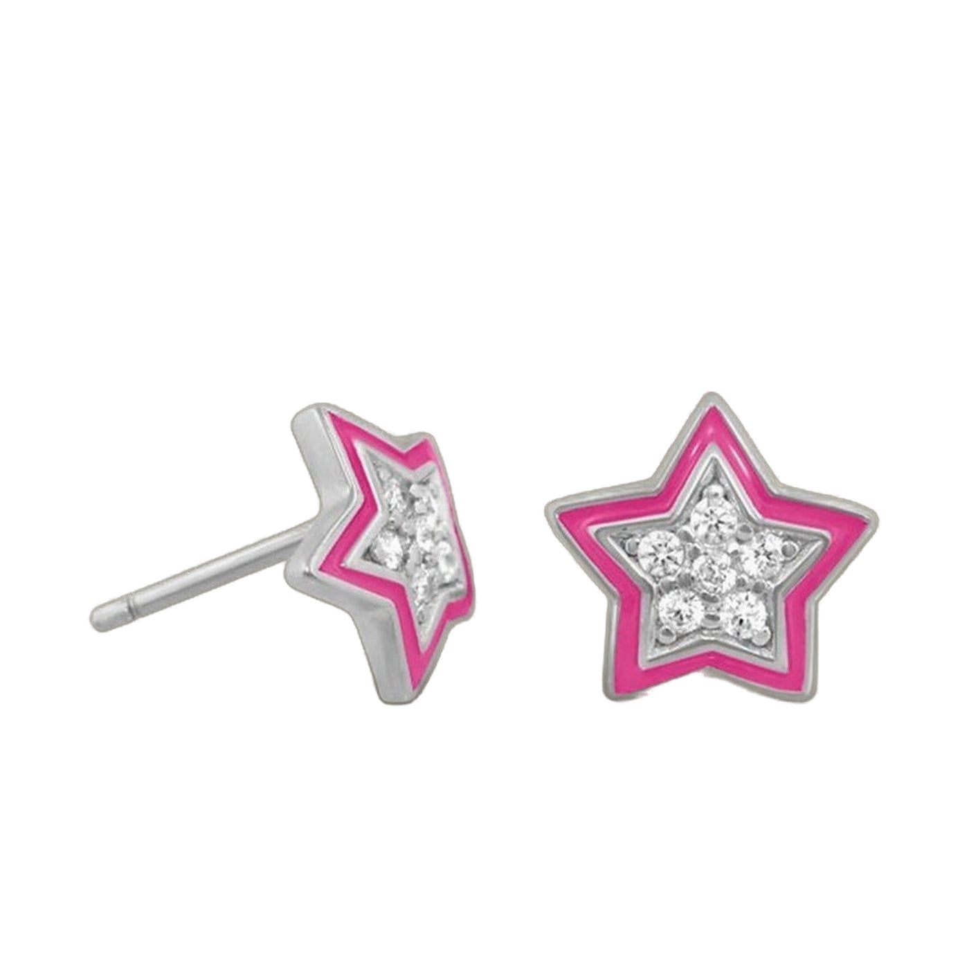 Children's Pave Star Earrings