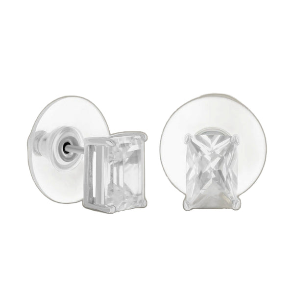 925 Princess Cut Earrings