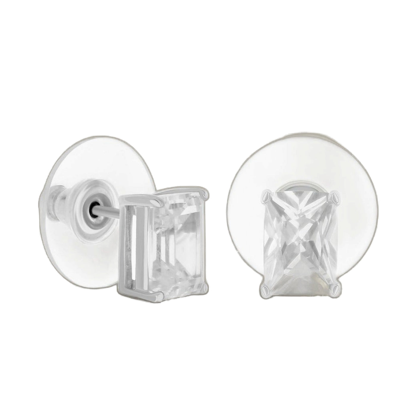 925 Princess Cut Earrings