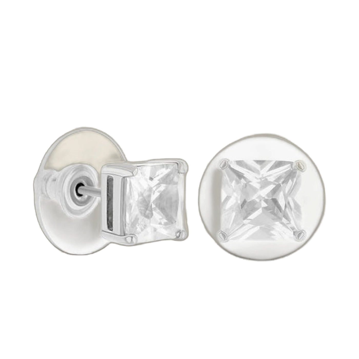 925 Princess Cut Earrings