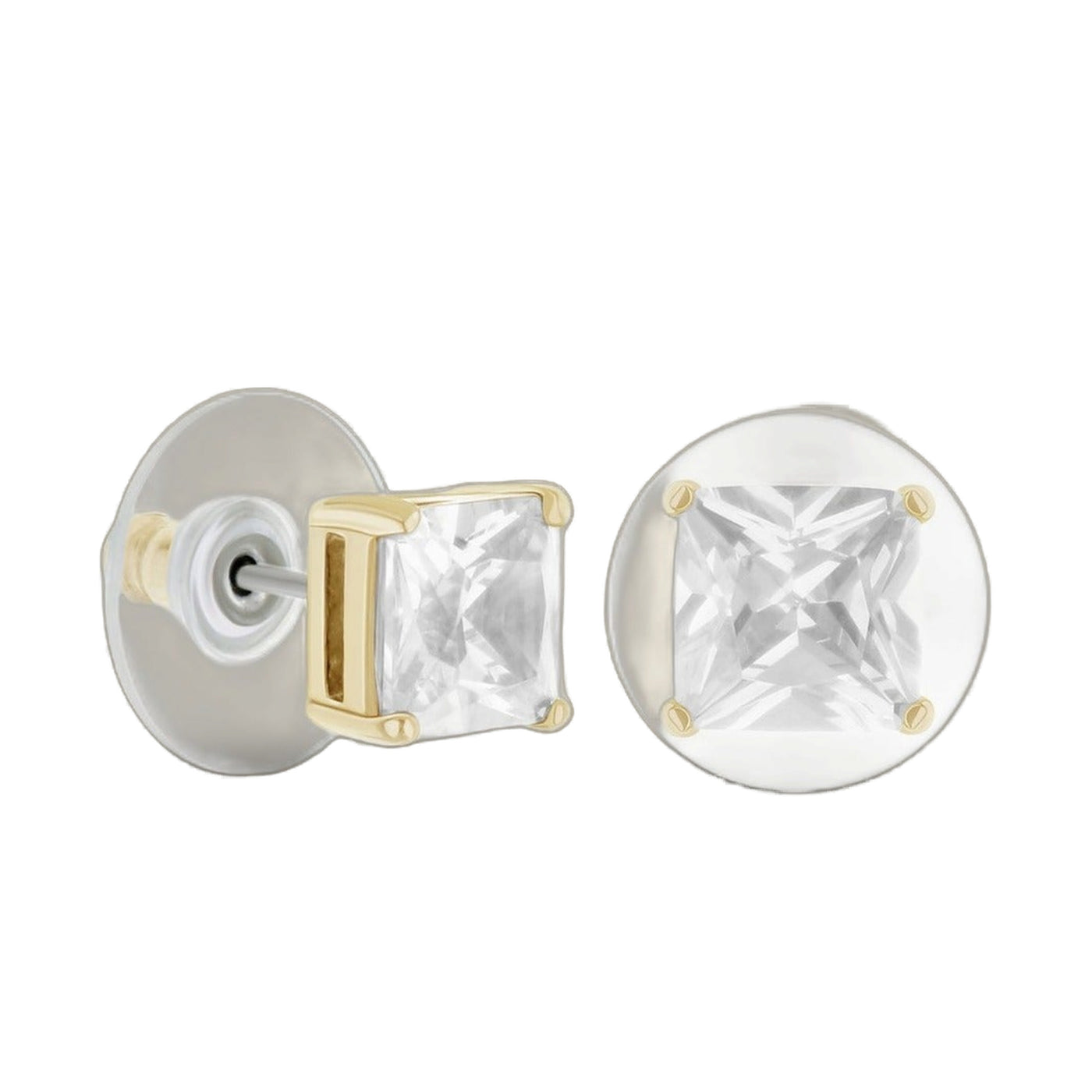 925 Princess Cut Earrings