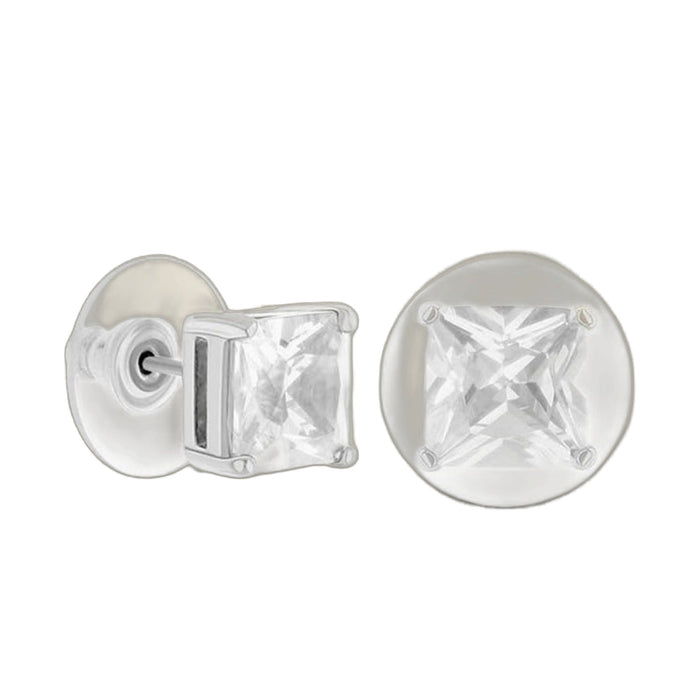 925 Princess Cut Stud Earrings
