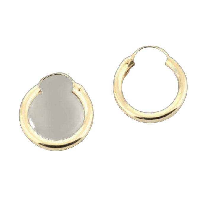 14k Yellow Gold Filled Hoop Earrings 14 Mm