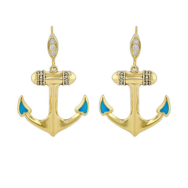 Ice Queen Anchor Earrings