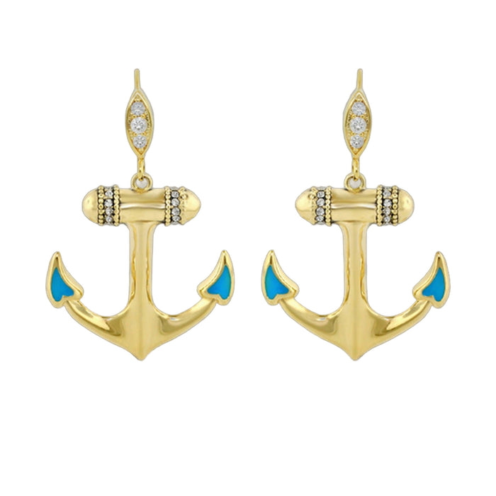 Ice Queen Anchor Earrings