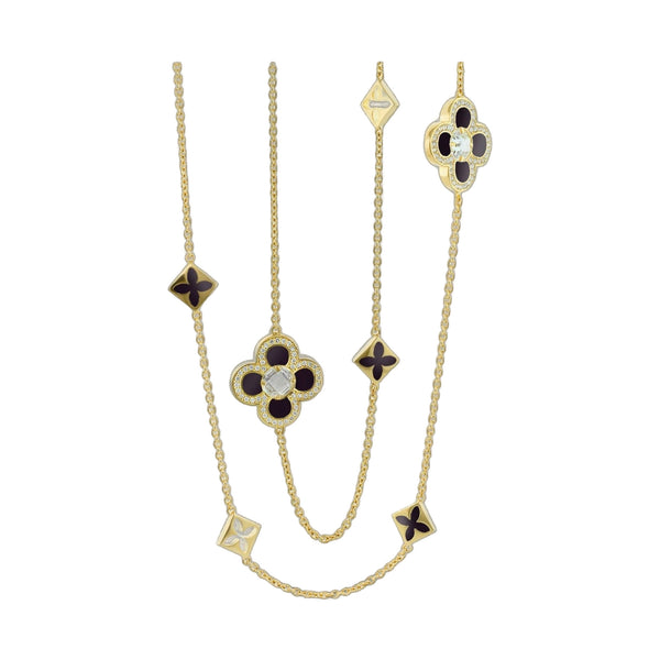 Floral Knight Clover Necklace