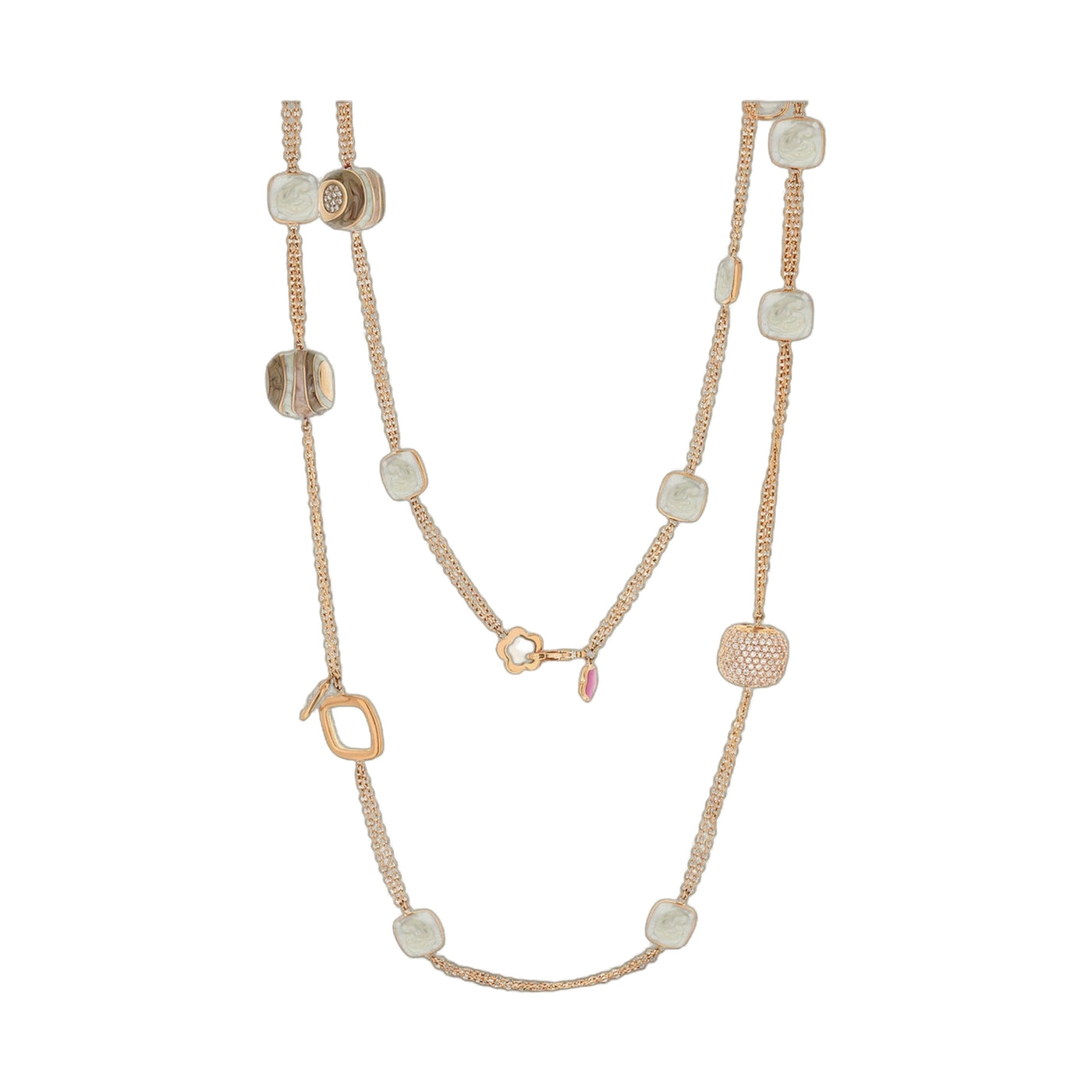 Stripes of Pave Necklace