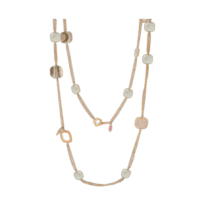 Stripes of Pave Necklace