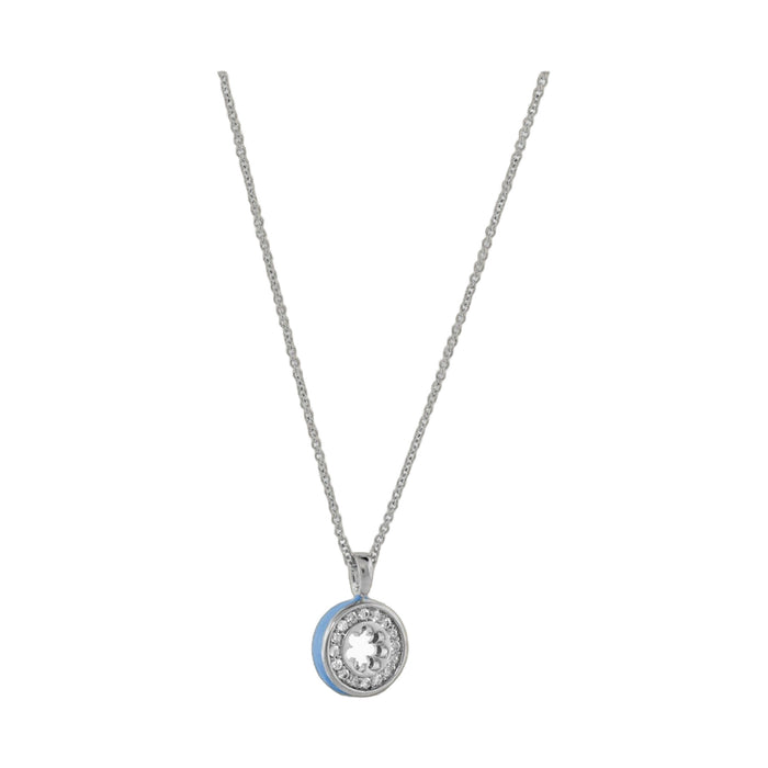 Open Arms Pave Flower Necklace
