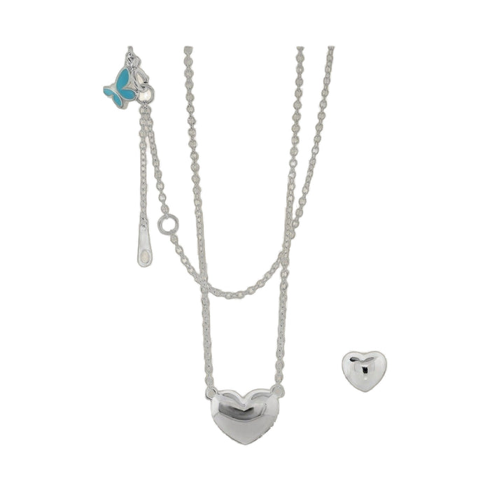 Sydney Leigh Heart Necklace & Earrings Set