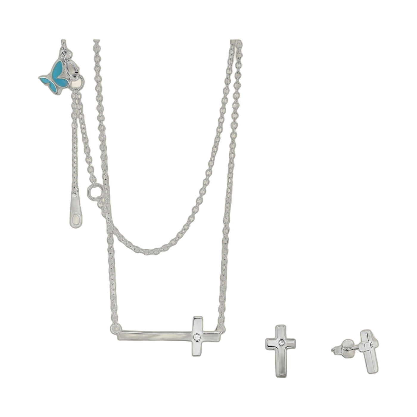 Sydney Leigh Cross Necklace & Earrings Set