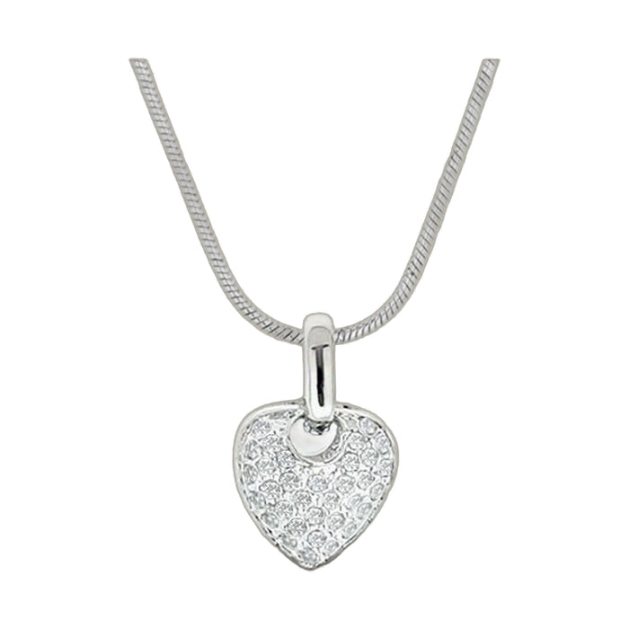 Pave Heart Pendant Necklace