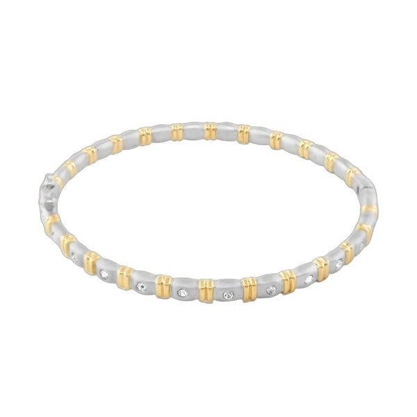 Axis LGA Gold and Rhodium Stackable Bracelet