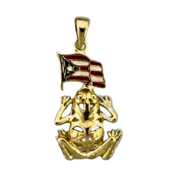 Puerto Rico Frog Charm Pendant