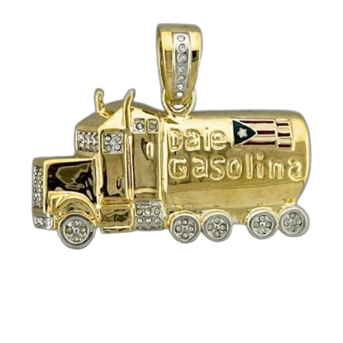 Puerto Rico Gas Truck Charm Pendant