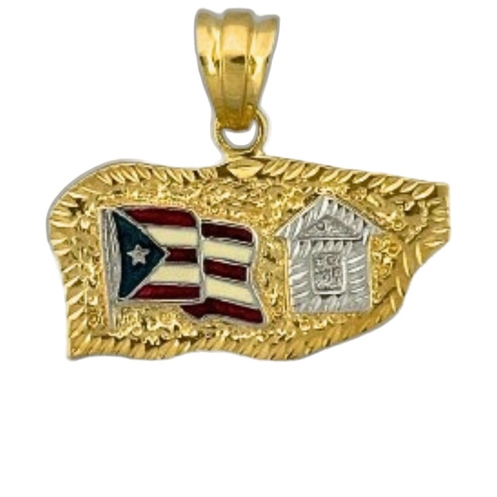 Puerto Rico Flag Charm Pendant