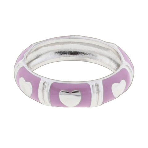 Lots of Love Stackable Ring — Heart Panel Band