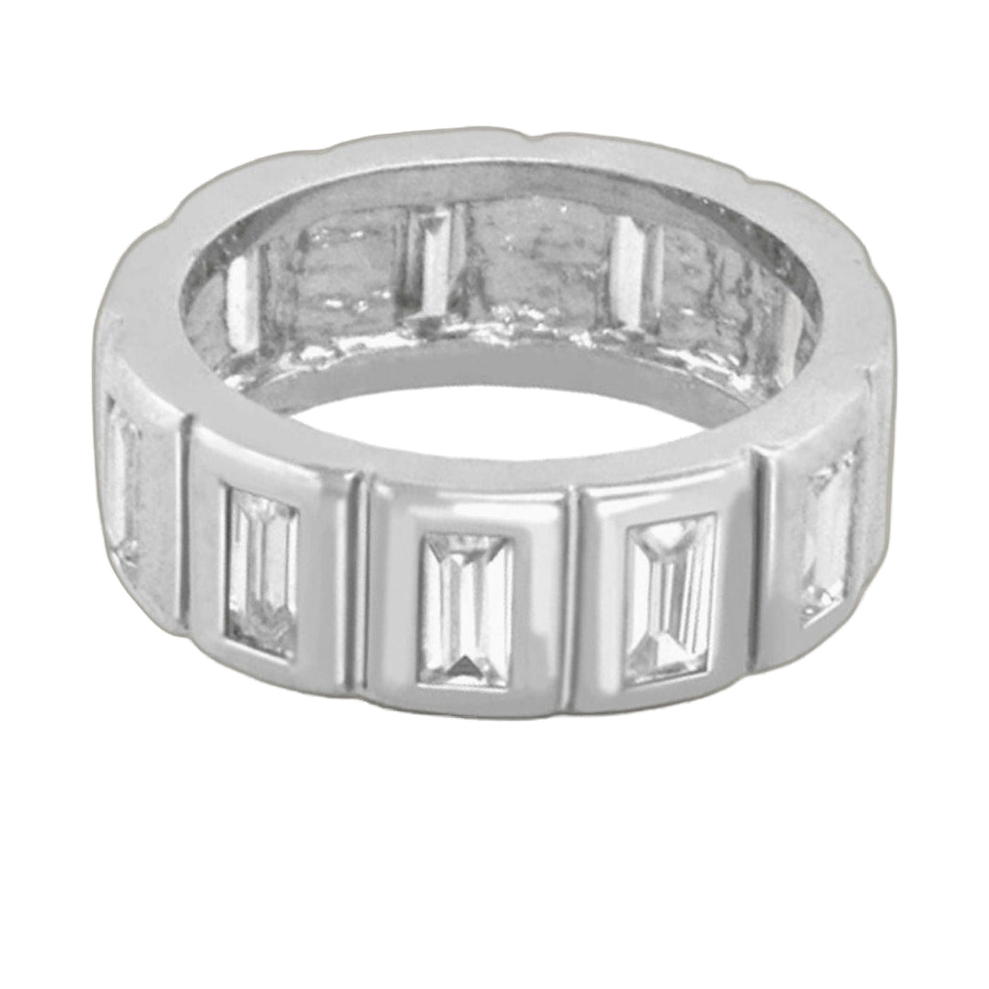 Glamour Pave Stackable Ring — Framed Baguette