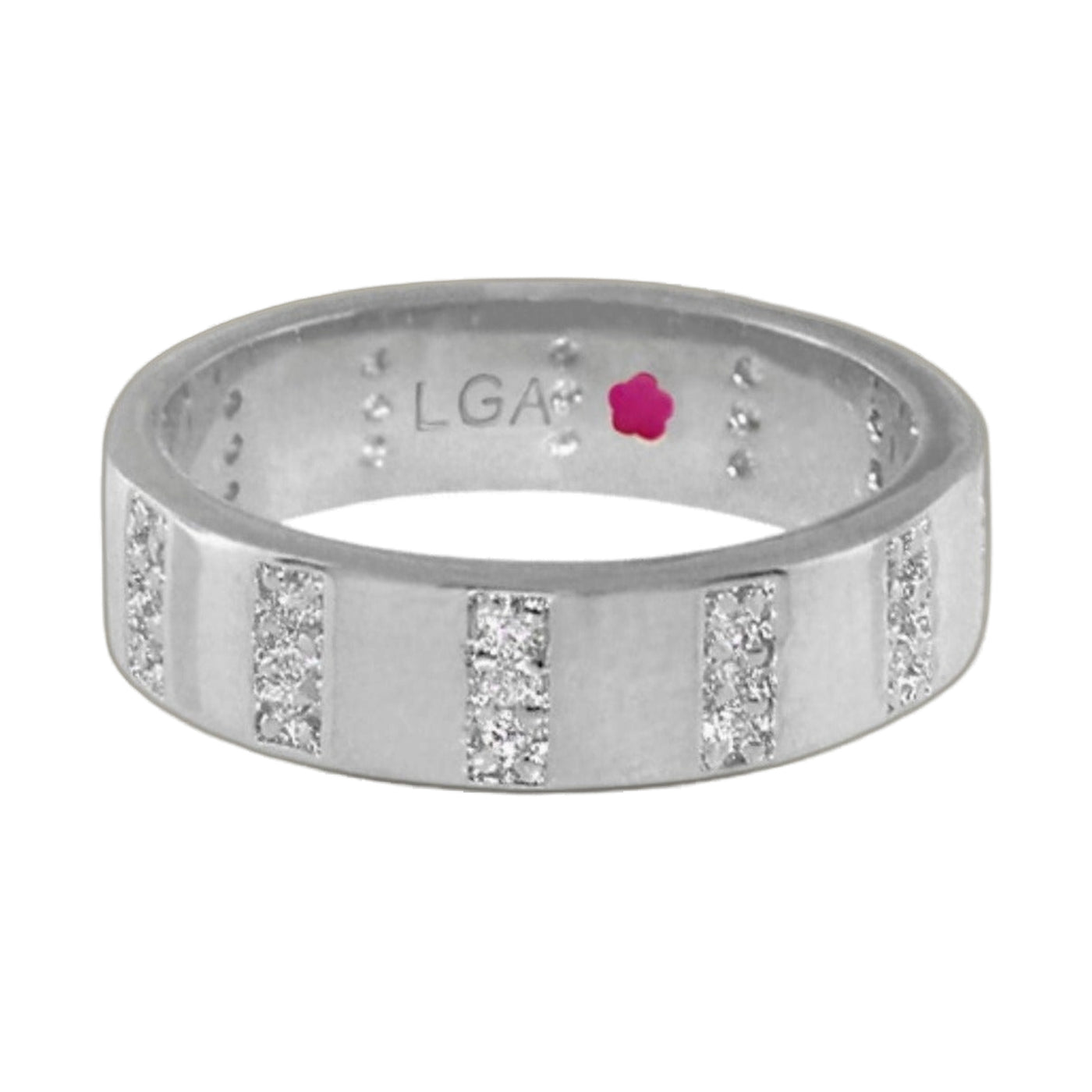 Glamour Pave Stackable Ring — Pavé Stripe Band