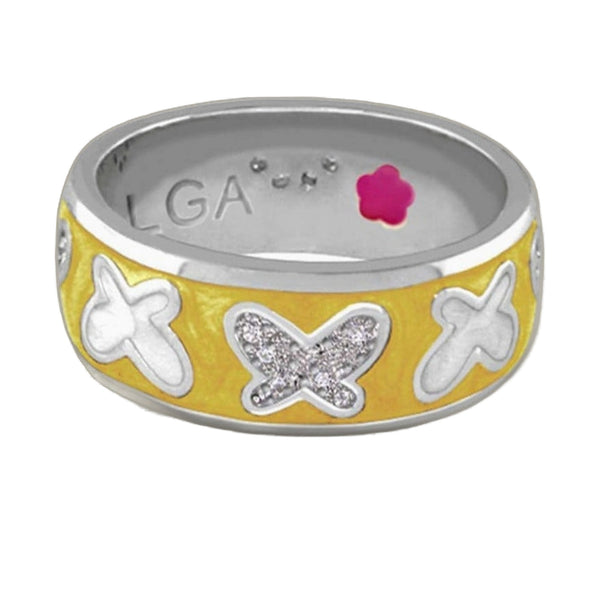 Butterfly World Ring — Wide Pavé Butterfly