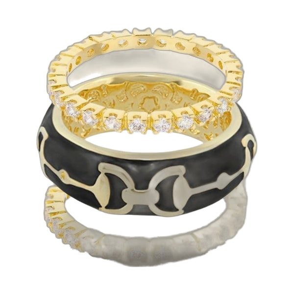 Equestrian Stirrup Ring Set