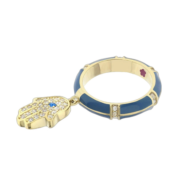 Lucky Hamsa Stackable Ring
