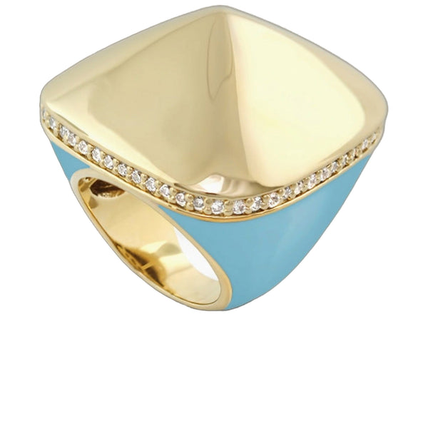 Chunky Town Ring — Polished Cushion