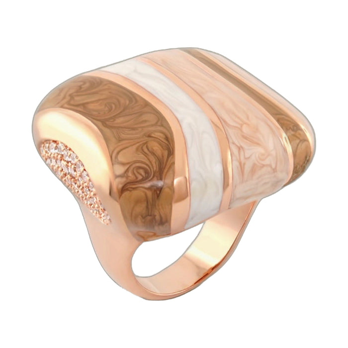 Stripes of Pave Cocktail Ring