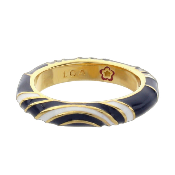 Petit Gateau Stackable Ring — Swirl Stripe