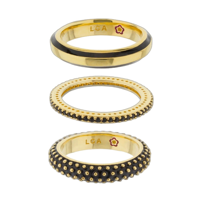 Yellow Bumble Ring Set