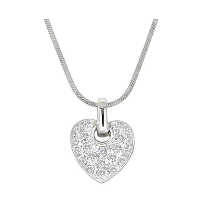 Pave Heart Pendant Necklace