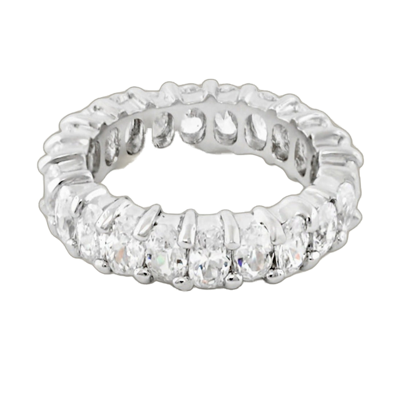 Glamour Pave Eternity Band — Oval Crystal Row