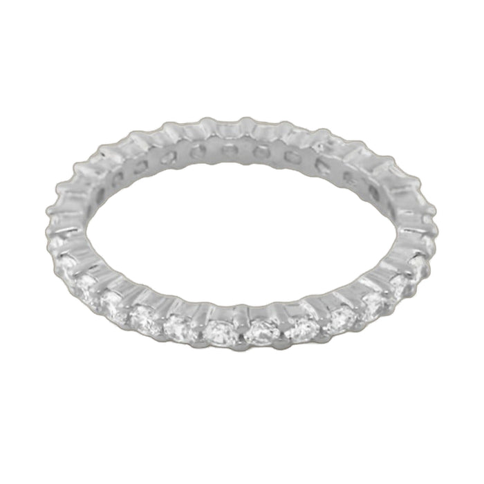 Pave Sterling Silver Eternity Ring