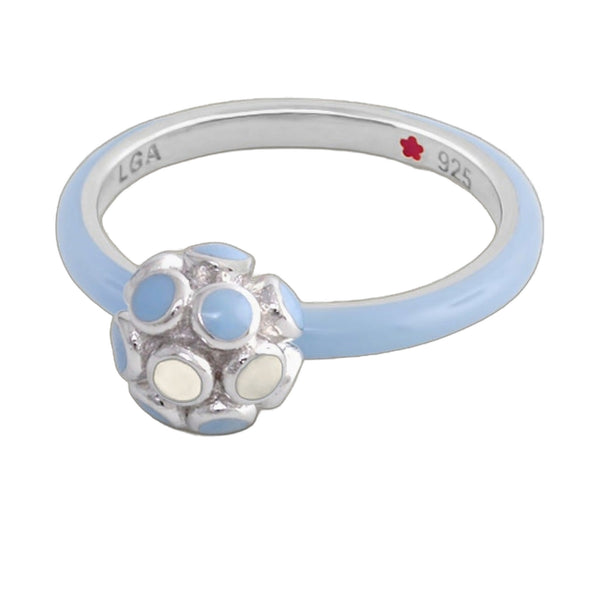 Layers of Love Stackable Ring — Blue Flower Cluster
