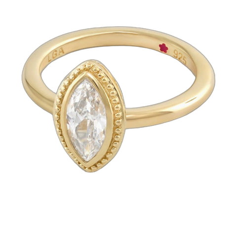 Layers of Love Stackable Ring — Marquise Milgrain Edge
