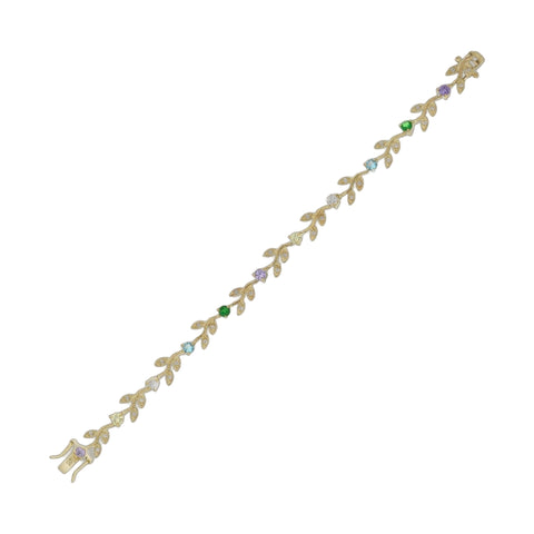 Crystal Leaf Bracelet