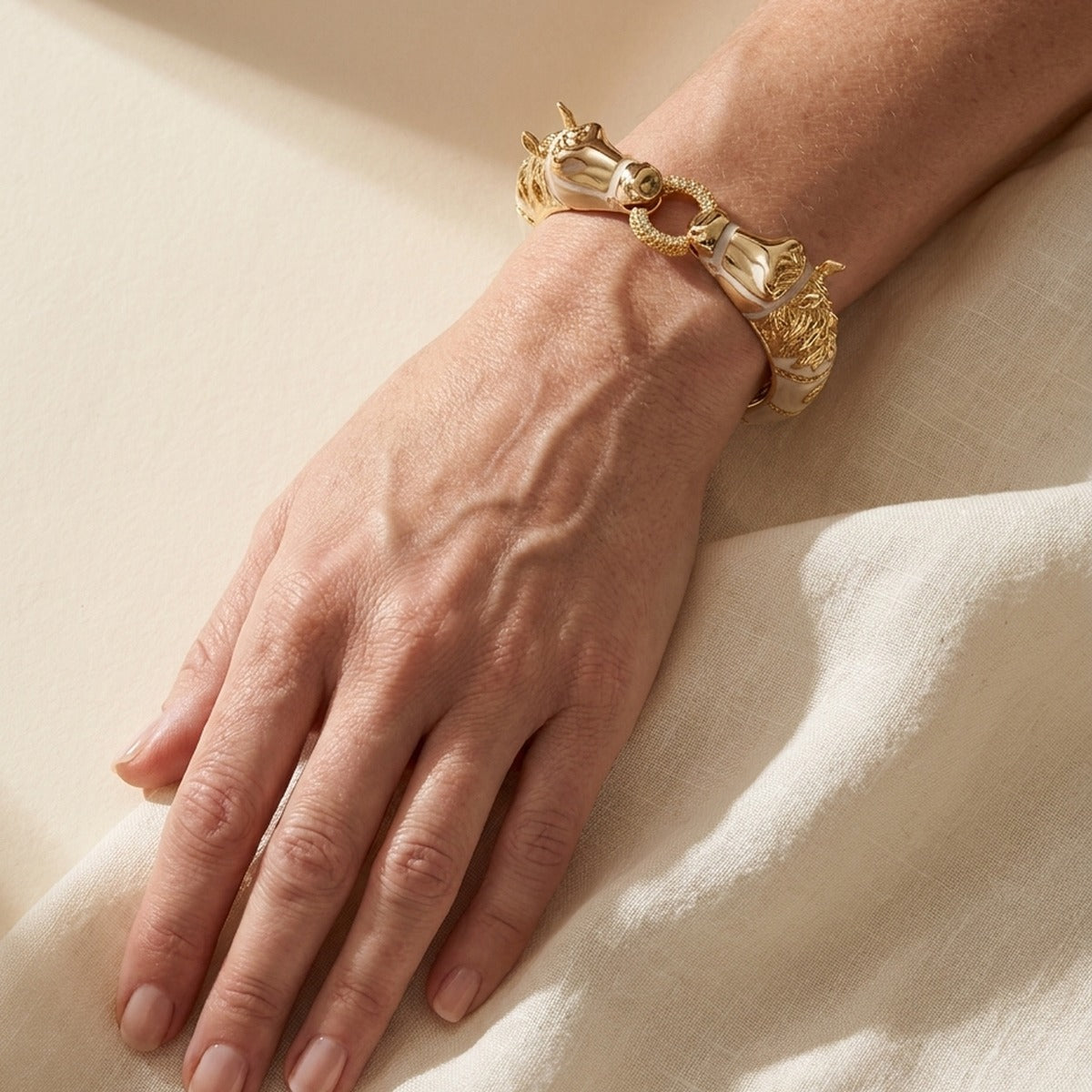 Equestrian Horse Bangle worn
