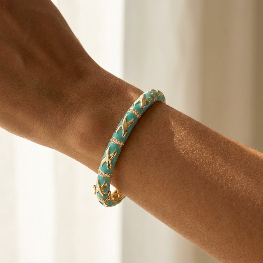 Elegant Hugs Bangle worn