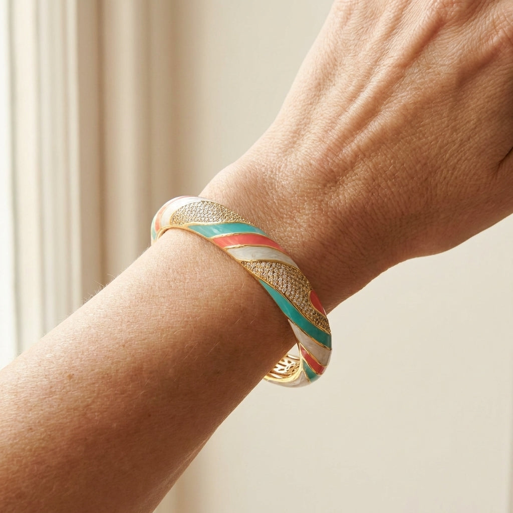 Blue Dream Bangle worn