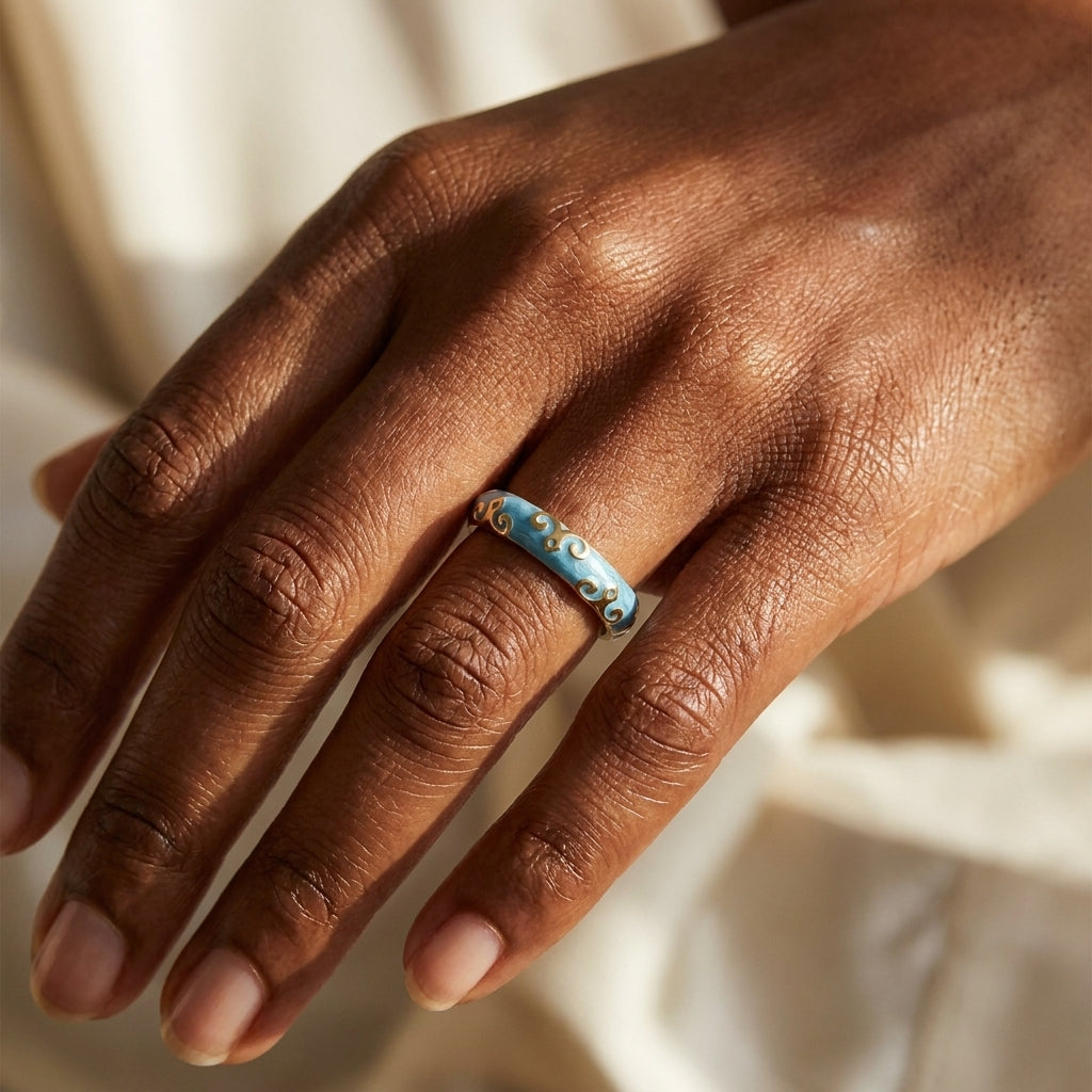 Moroccan Stackable Ring worn