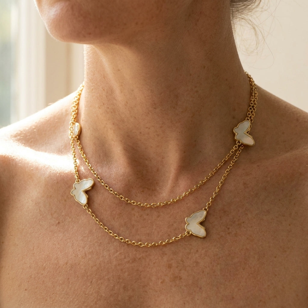 Mariposa Necklace worn