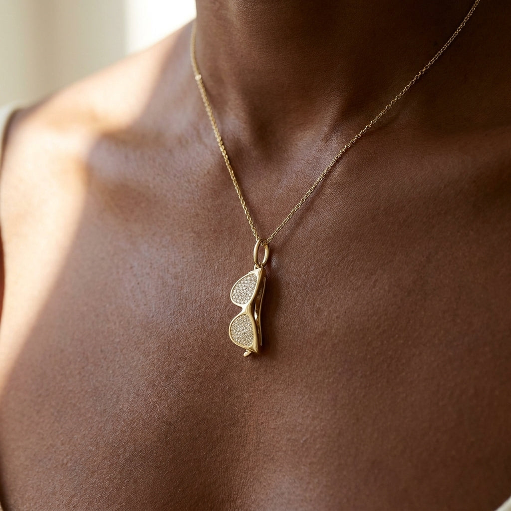 Eau Sunglasses Pendant worn