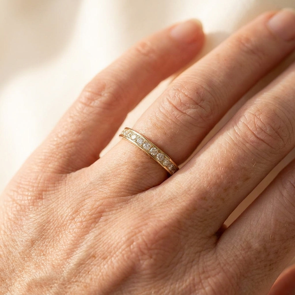 Glamour Pave Stackable Ring worn