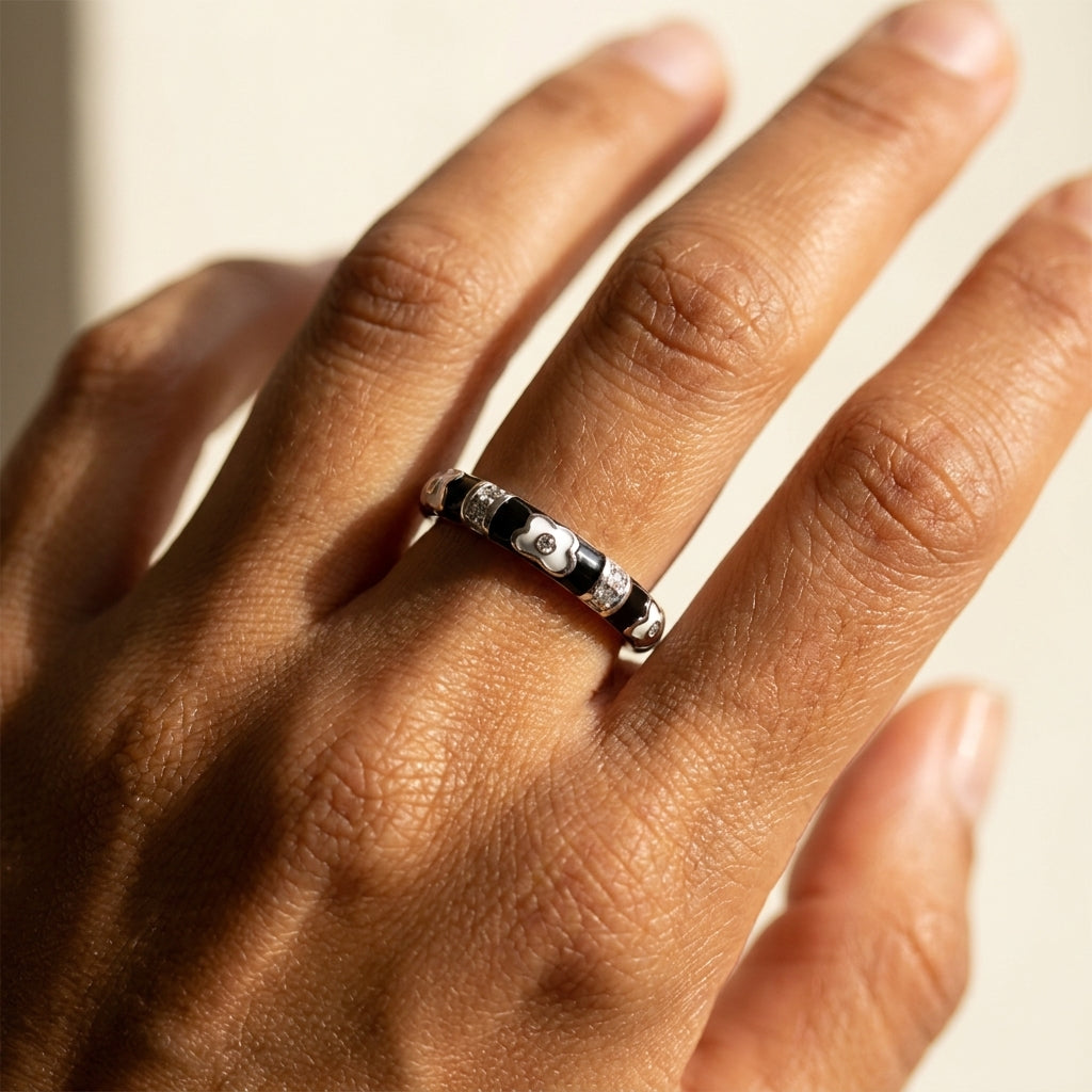 Daisy Love Stackable Ring worn