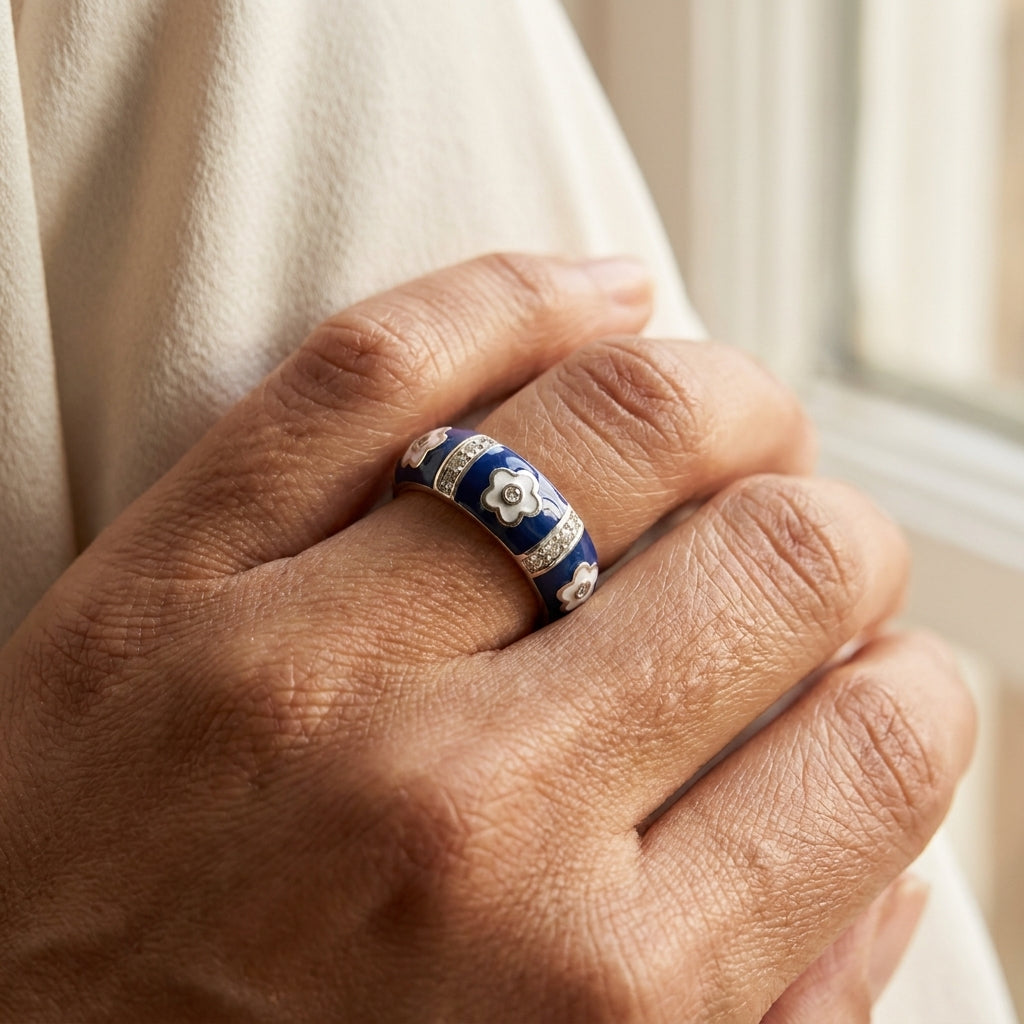 Daisy Love Stackable Ring worn